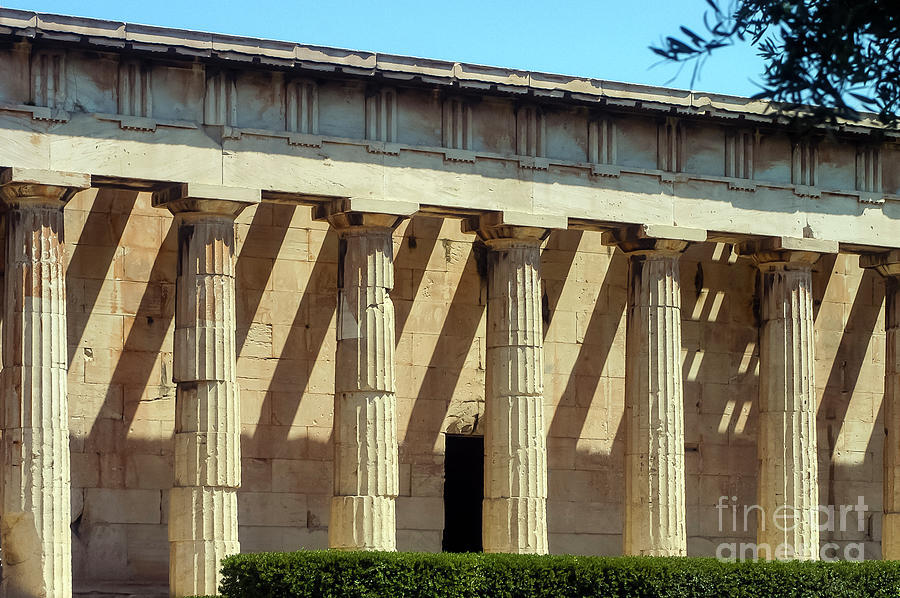 Temple of Hephaestus Doric Columns One Photograph by Bob Phillips