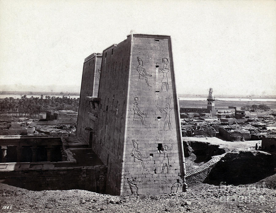Temple Of Horus At Edfu, 1850s Photograph by Science Source