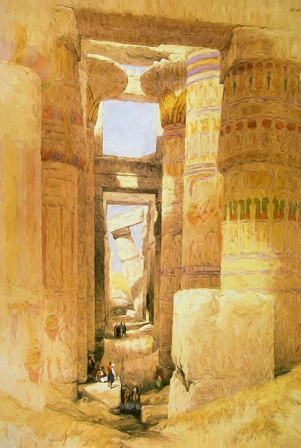 Temple of Karnak  Digital Art by Roy Pedersen