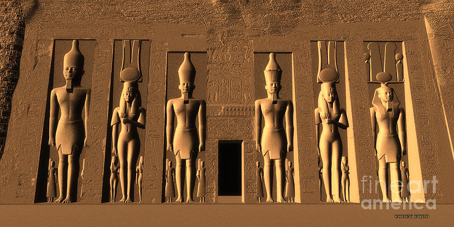 Temple of Nefertari Painting by Corey Ford