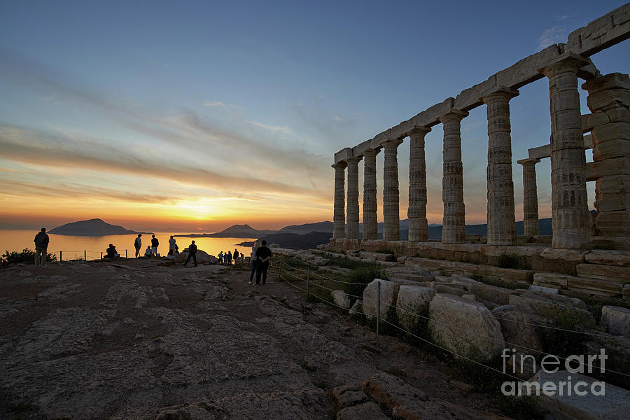 Temple of Poseidon during sunset Photograph by George Atsametakis