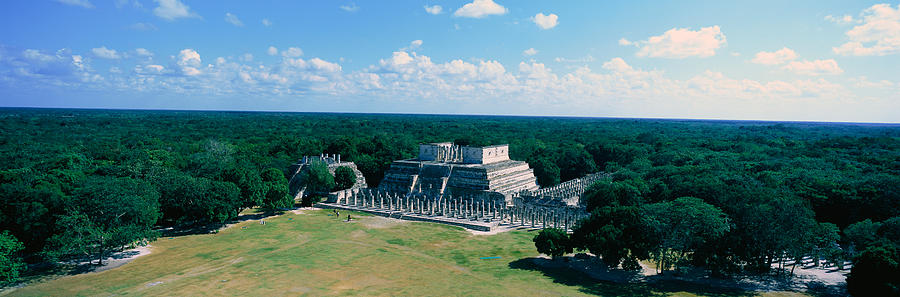 Jungle Photograph - Temple Of The Warriors At Chichen-itza by Panoramic Images