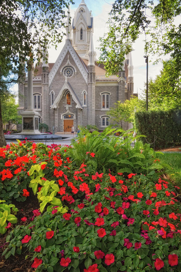 Temple Square Flowers Photograph by Douglas Pulsipher