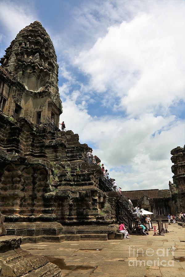 Temple Steps Angkor Wat  Photograph by Chuck Kuhn
