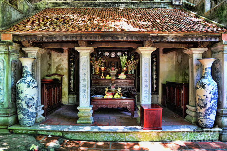 Landscape Photograph - Temple Tam Coc Vietnam II by Chuck Kuhn