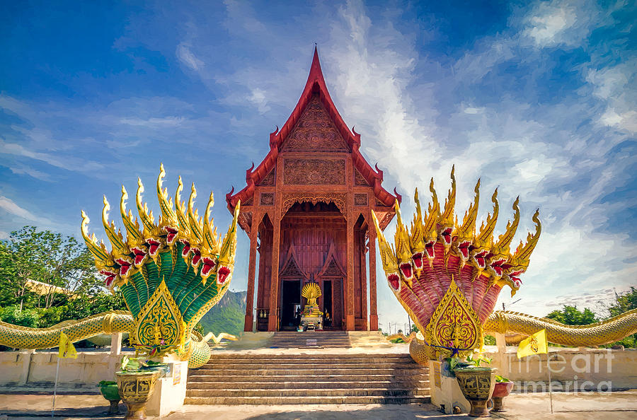 Buddha Photograph - Temple Thailand by Adrian Evans