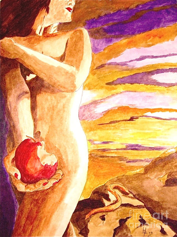 Watercolor Painting - Temptation by Herschel Fall