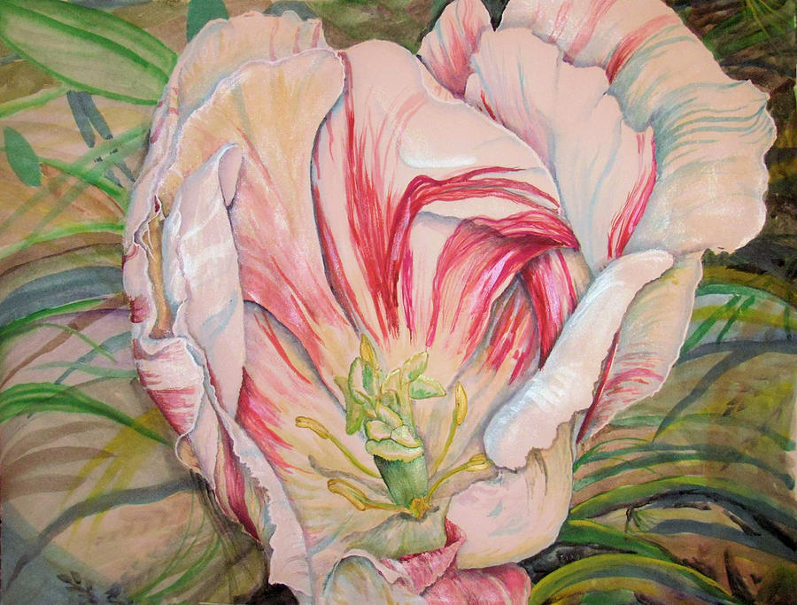 Tempting  Tulip Painting by Nicole Angell