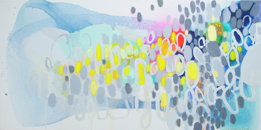 Abstract Painting - Ten OClock Flight by Claire Desjardins