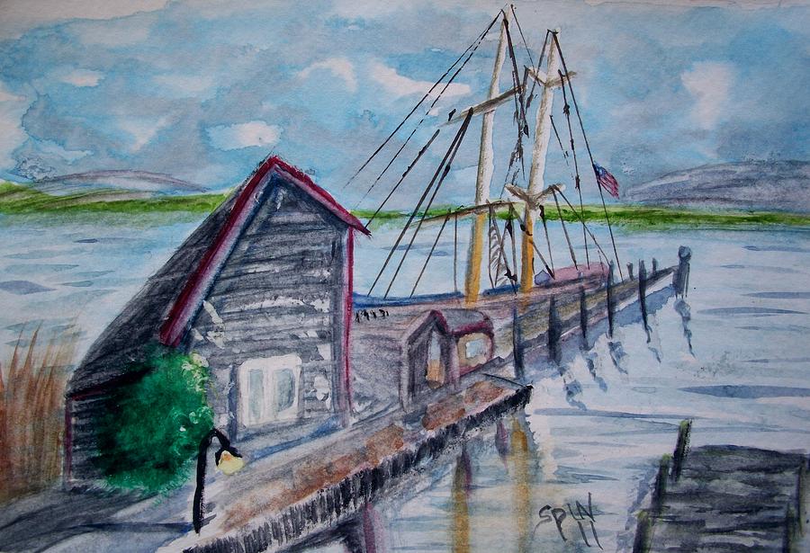 Watercolor Painting - Tenants Harbour Maine by Spencer  Joyner