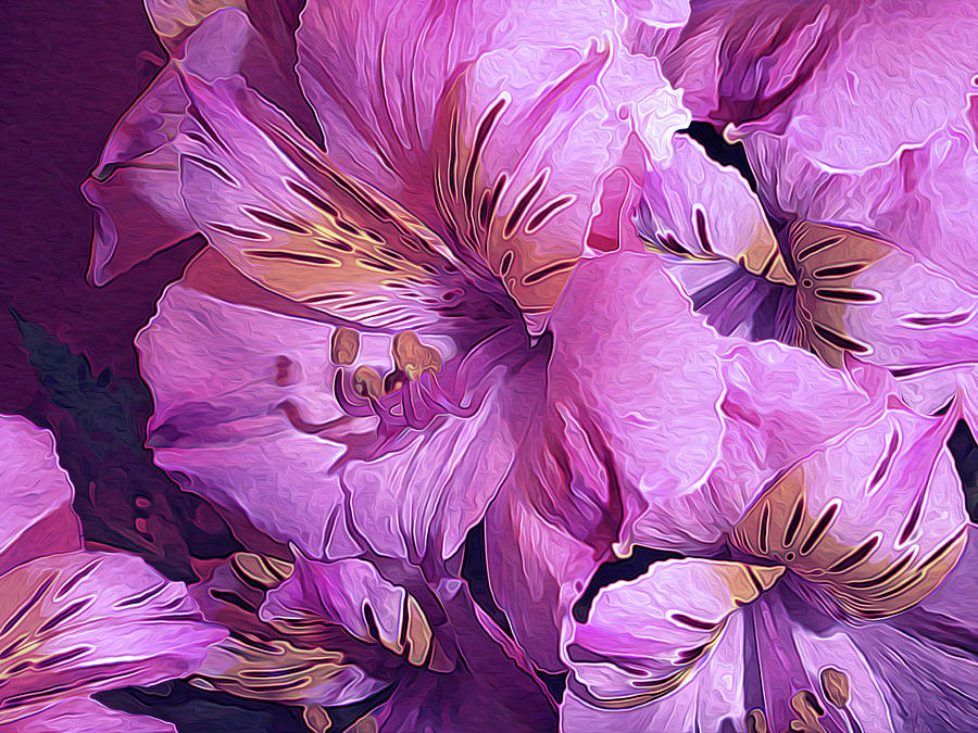 Tender Lilies Three No. 15 Digital Art by Lynda Lehmann