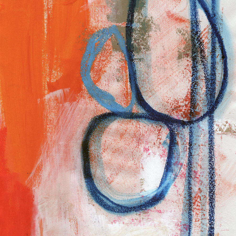 Orange Painting - Tender Mercies by Linda Woods