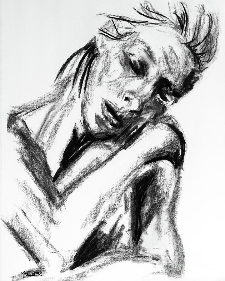 Tender Moment - Study Drawing by Robert Yaeger