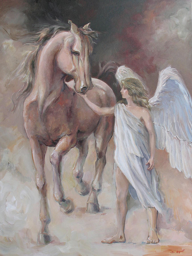 Horse Painting - Tenderly by Tigran Ghulyan