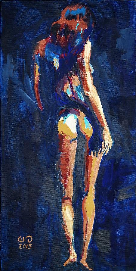 Nude Painting - Tenebris II by Emilia Gasienica-Setlak
