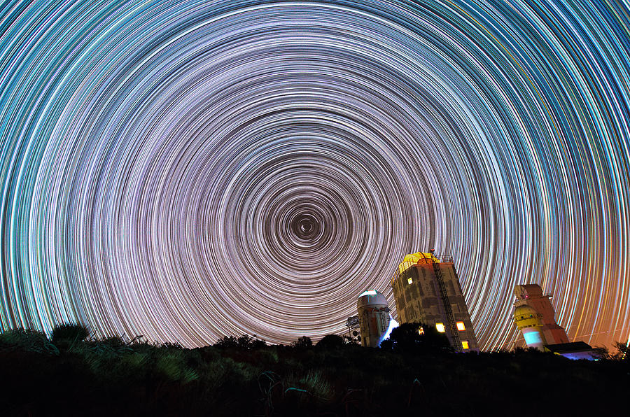Space Photograph - Tenerife Star Trails by Bartosz Wojczynski Space Photograph - Tenerife Star Trails by Bartosz Wojczynski