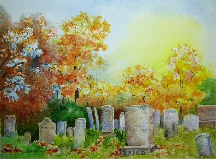 Tennant Cemetery New Jersey Painting by Pat Dolan