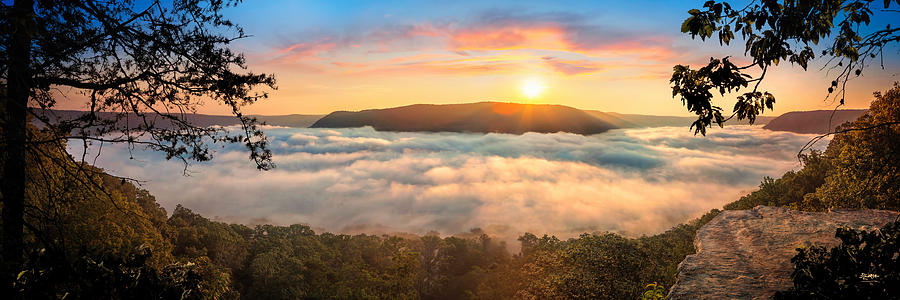 Tennessee River Gorge Morning Fog Photograph by Steven Llorca