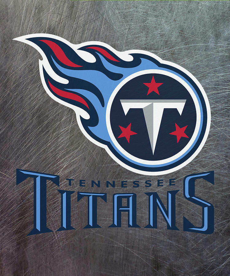 Tennessee Titans on an abraded steel texture Mixed Media by Movie Poster Prints