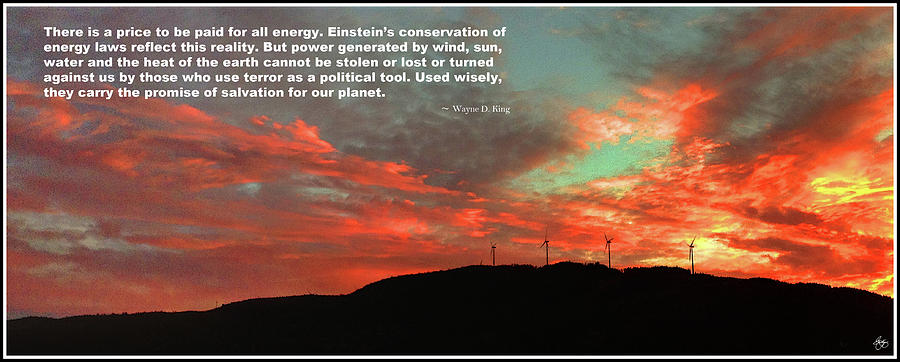 Tenney Windfarm Sunset Poster Photograph by Wayne King