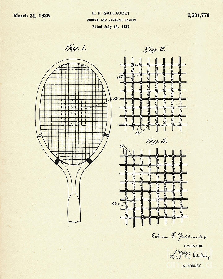 Tennis and Similar Racket-1925 Painting by Pablo Romero