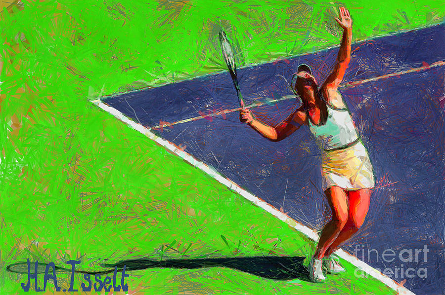Tennis Maria Sharapova Digital Art by Humphrey Isselt