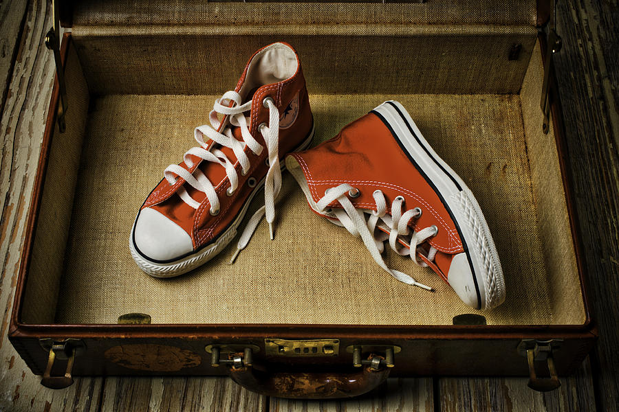 Tennis shoes In Suitcase Photograph by 
