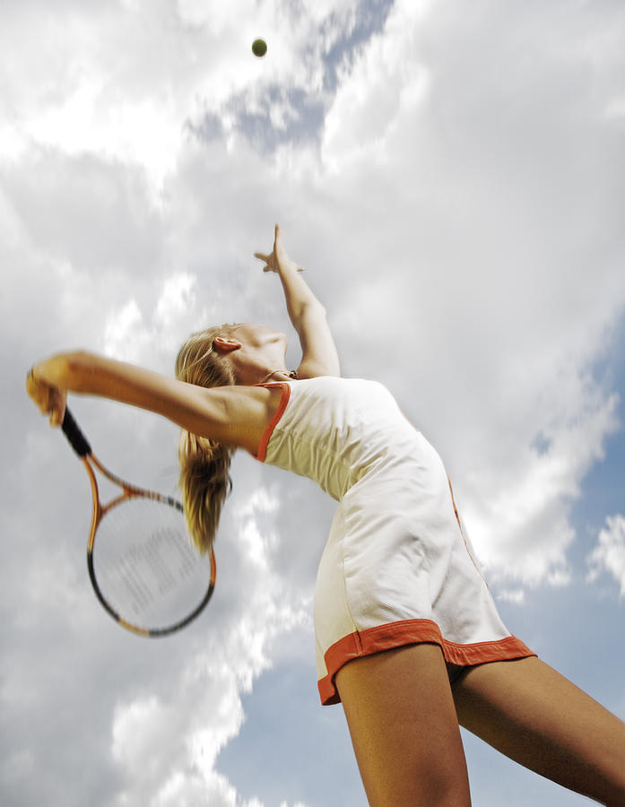 Tennis serve Photograph by Steve Williams