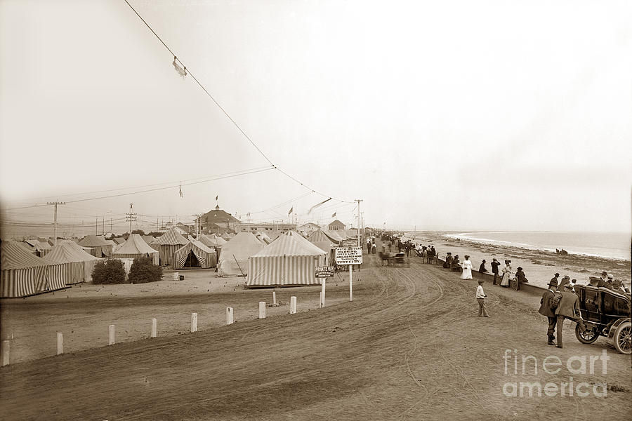 San Diego Photograph - Tent City View South down Silver Strand Coronado  1905 by Monterey County Historical Society