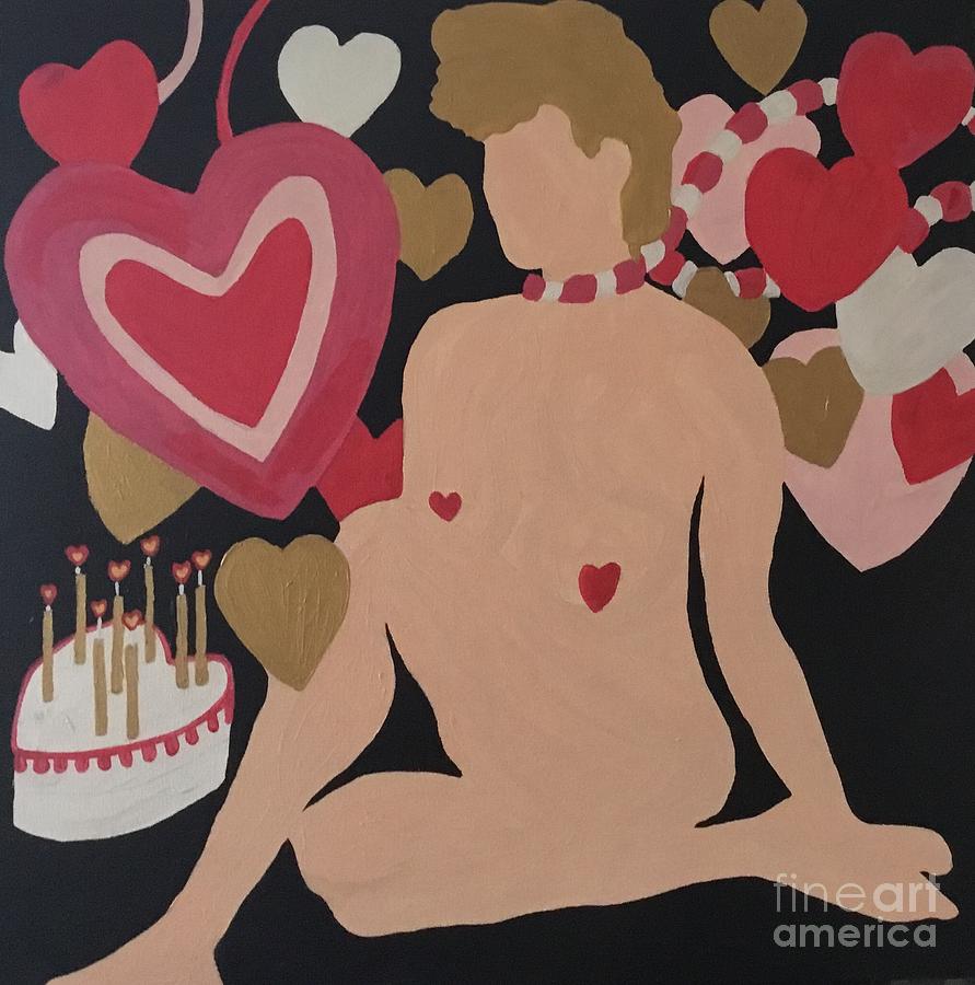 Tenth Valentines Day Painting by Erika Jean Chamberlin