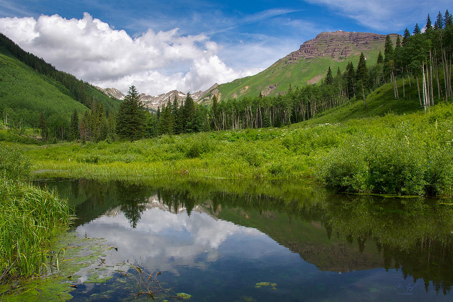 Teocalli Mountain Reflection Photograph by Aaron Spong