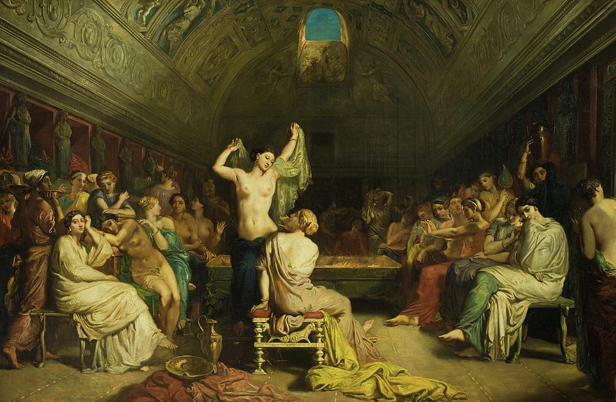 Famous Paintings Painting - Tepidarium by Thodore Chassriau