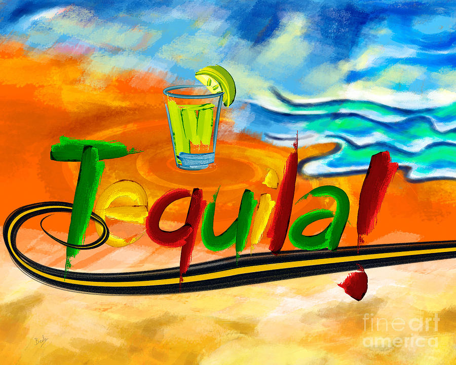 Cool Digital Art - Tequila by Peter Awax