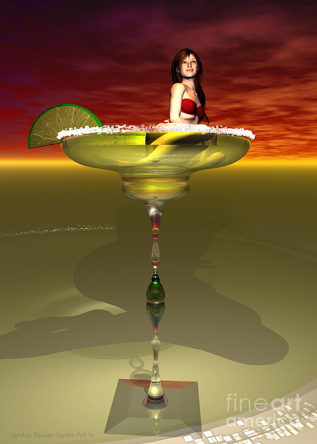 Cocktail Digital Art - Tequila Sunrise by Sandra Bauser