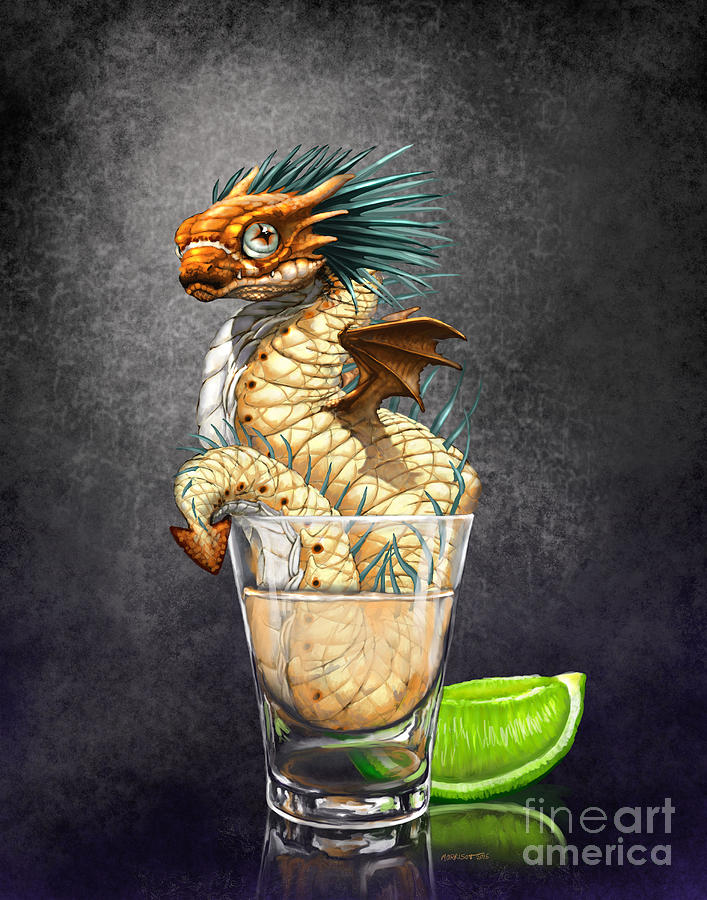 Dragon Digital Art - Tequila Wyrm by Stanley Morrison