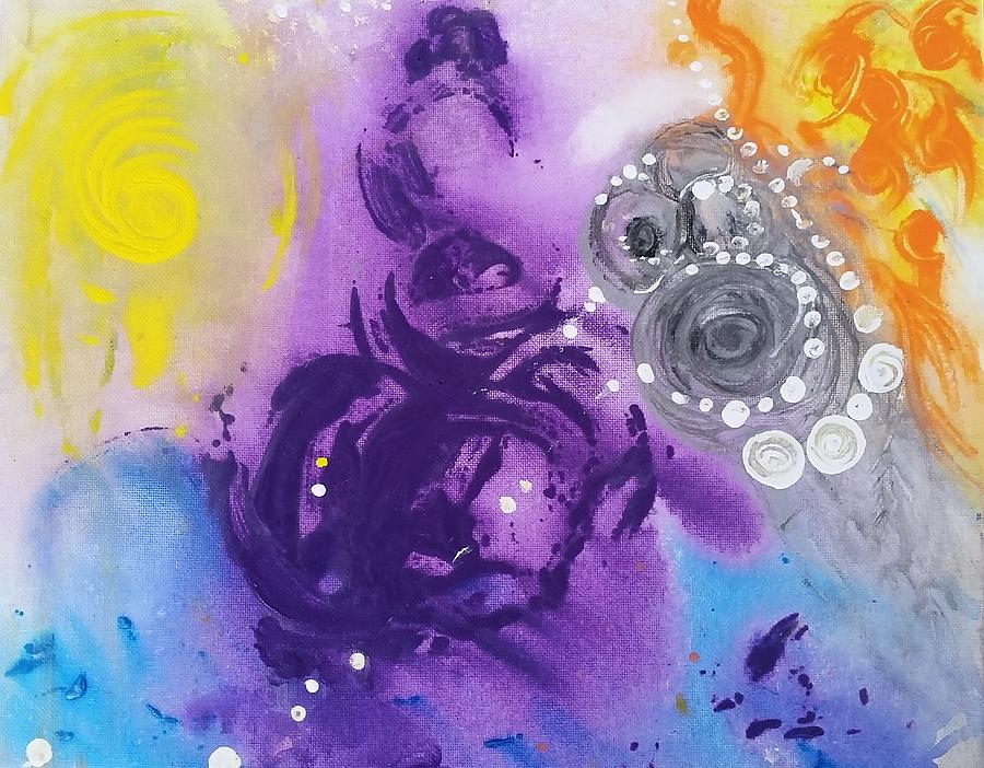 Energy Painting - Terena- Purple Goddess by Beth Dryer