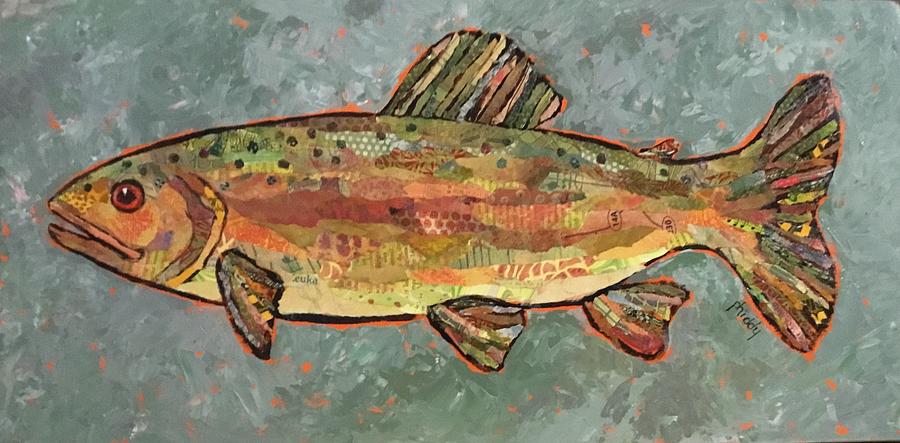 Teresa the trout Painting by Phiddy Webb