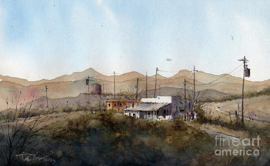 Terlingua Adobe Painting by Tim Oliver