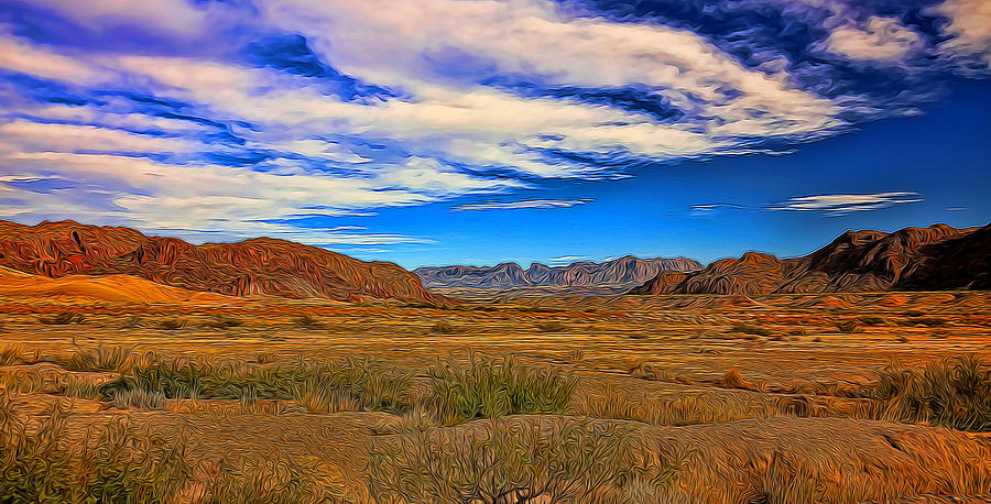 Terlingua Desert Painted Photograph by Judy Vincent