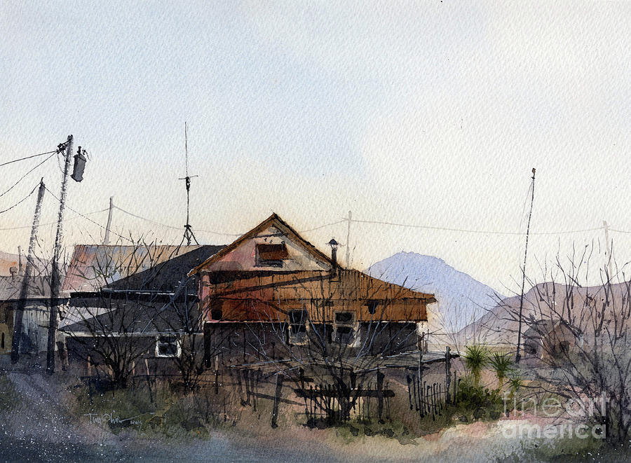 Terlingua Trading Post Vista Painting by Tim Oliver