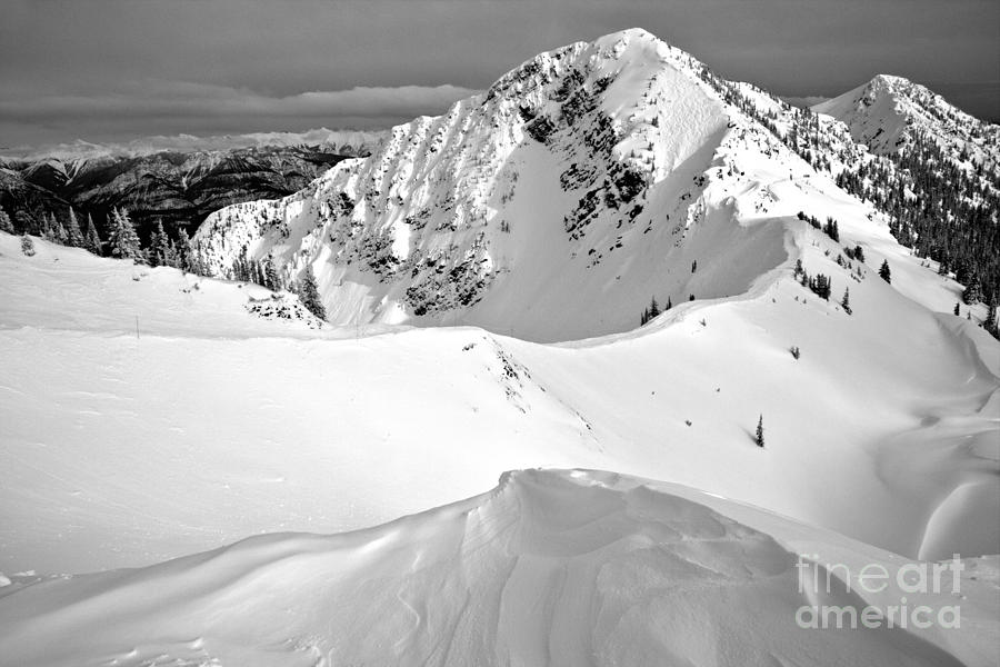 Winter Photograph - Terminator Peak Black And White by Adam Jewell