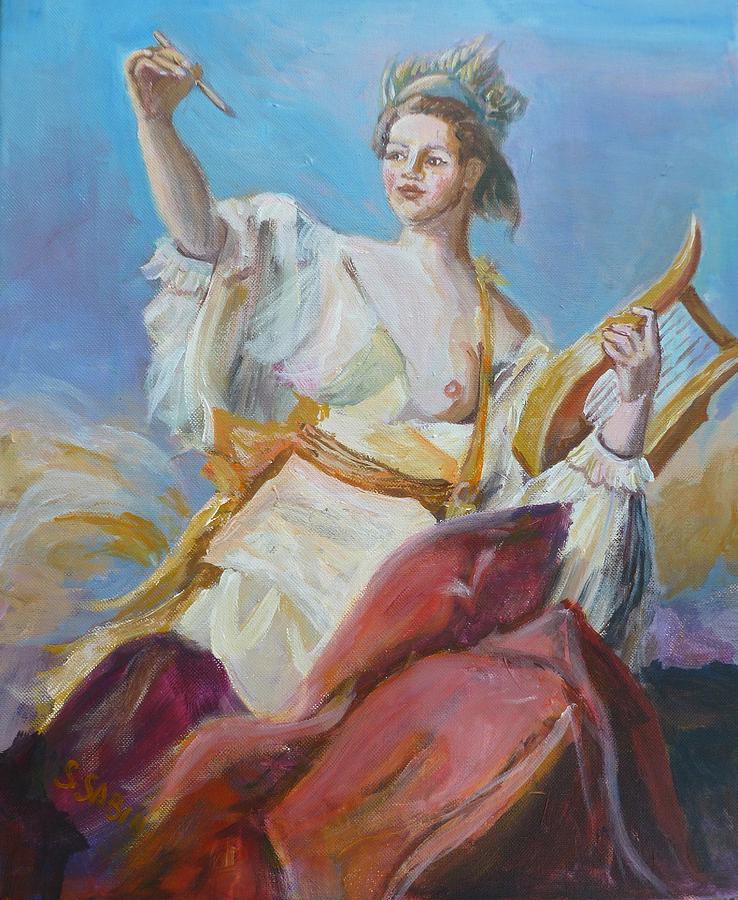 Terpsichore muse of music Painting by Saga Sabin
