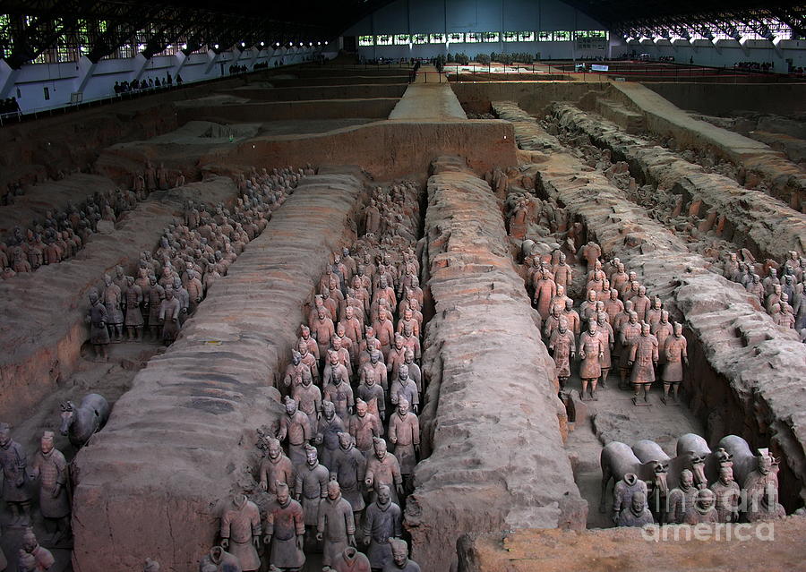 Terra Cotta Army at Mausoleum of First Qin Emperor Photograph by Jacqueline M Lewis