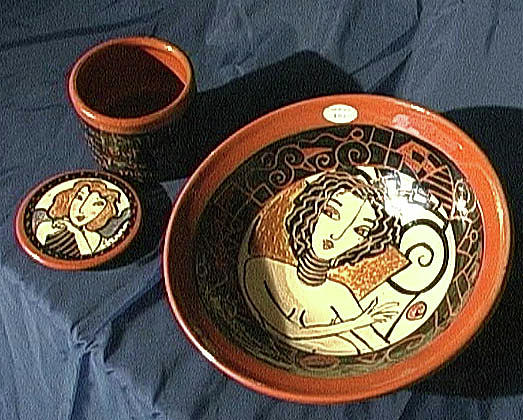 Terra Cotta Bowl Ceramic Art by Kathleen Raven