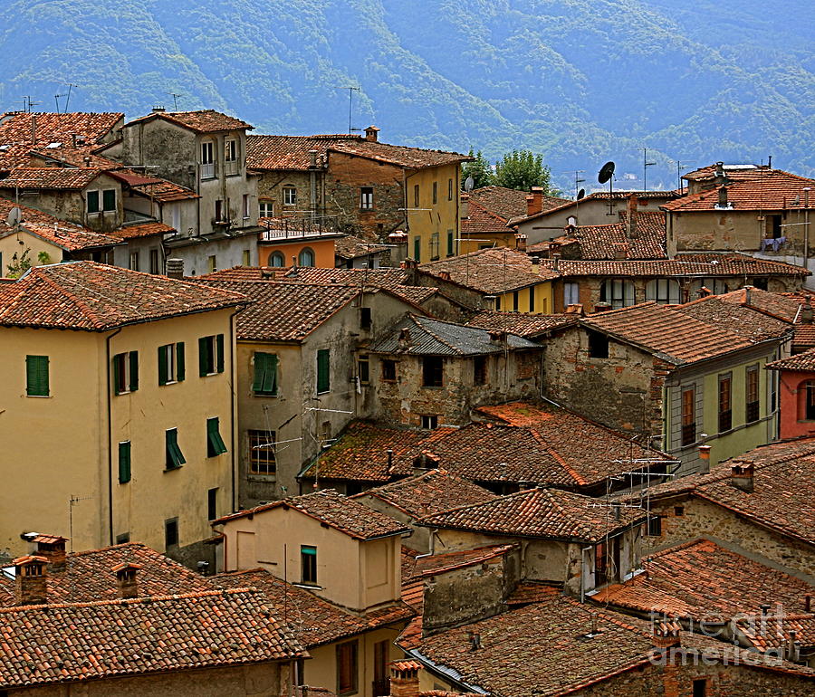 Terra-Cotta Roofs Barga Vecchia Italy Photograph by Nicola Fiscarelli