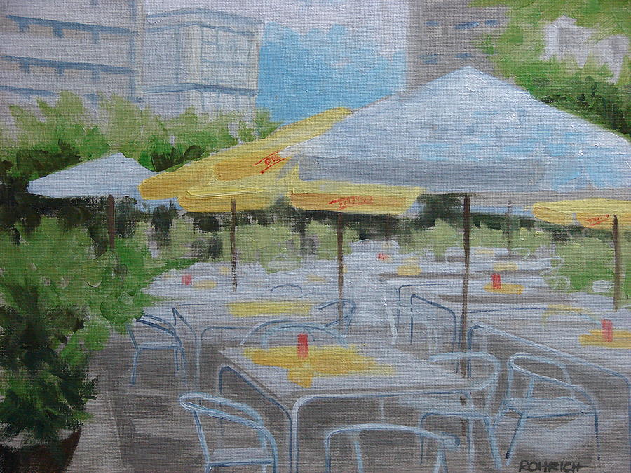 Outdoor Cafe Painting - Terrace Cafe by Robert Rohrich