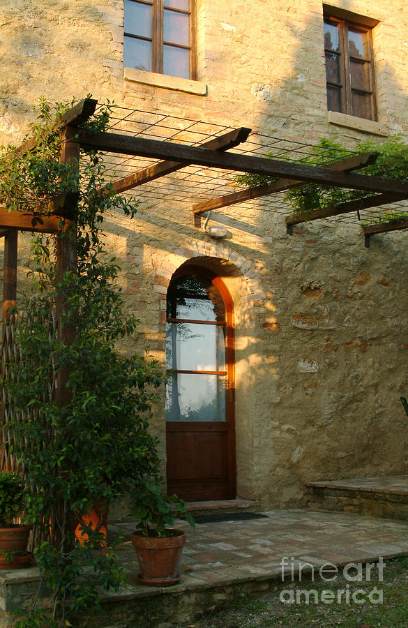 Tuscany Photograph - Terrace Doorway by Georgia Sheron