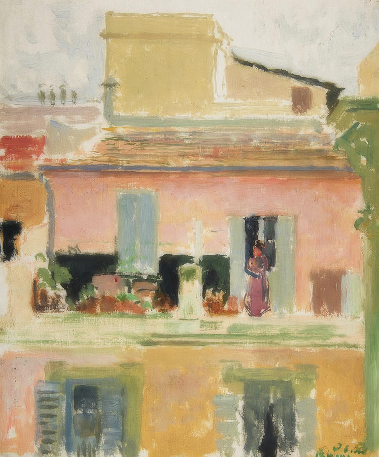 Terrace Of A Building In Rome Painting by Mountain Dreams