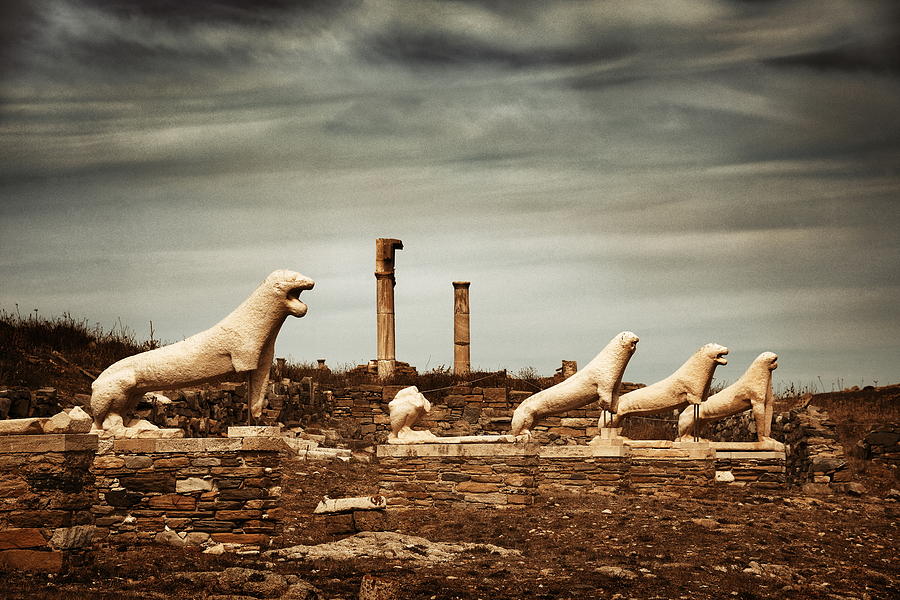 Terrace of the Lions in Delos Photograph by Songquan Deng