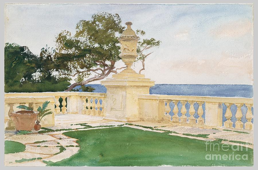 Terrace  Vizcaya Painting by MotionAge Designs